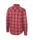 Фото #4 товара Men's x Wrangler Scarlet Ohio State Buckeyes Plaid Western Long Sleeve Snap-Up Shirt