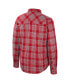 ფოტო #4 პროდუქტის Men's x Wrangler Scarlet Ohio State Buckeyes Plaid Western Long Sleeve Snap-Up Shirt