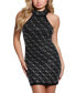 Фото #1 товара Women's Celeste Studded Linked Logo Mini Dress