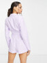 Miss Selfridge Petite cut out mini blazer playsuit in lilac