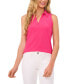 Фото #1 товара Women's Sleeveless Polo-Collar Solid-Knit Top