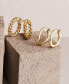 ფოტო #3 პროდუქტის Polished Small Flat Round Hoop Earrings in 10K Yellow Gold, 10mm