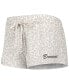 ფოტო #2 პროდუქტის Women's White, Cream Cleveland Browns Montana Knit T-Shirt and Shorts Sleep Set