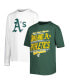 ფოტო #3 პროდუქტის Youth Boys Green, White Oakland Athletics Combo T-shirt Set