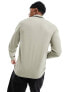 Fred Perry twin tipped long sleeve t-shirt in beige