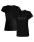 ფოტო #2 პროდუქტის Women's Black LEGACY Motor Club Team V-Neck T-shirt