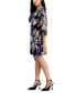 ფოტო #3 პროდუქტის Petite Floral Cape-Sleeve A-Line Dress