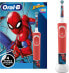 Oral-B Braun Kids Electric Toothbrush 1 Handle with Marvel Spider-Man 1 Toothbrush Head for Ages 3+