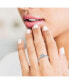 ფოტო #5 პროდუქტის RA White Gold Plated with Cubic ZIrconia Modern Bezel Promise Engagement Ring