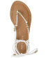 Фото #3 товара Women's Ramseyy Beaded Lace Up Flat Sandals, Created for Macy's