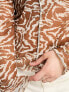 Фото #3 товара ASOS DESIGN Curve exposed seam long sleeve mesh top in animal