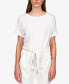 ფოტო #1 პროდუქტის All Day Tie-Hem Cuffed T-Shirt