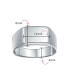 ფოტო #5 პროდუქტის Simple Monogram Rectangle Shape Signet Band Ring .925 Sterling Silver