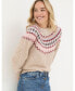 Фото #1 товара Women's Wild Fairisle Yoke Sweater