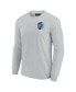 Фото #2 товара Men's and Women's Gray St. Louis City SC Super Soft Long Sleeve T-shirt