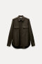 Zw collection 100% wool cargo shirt