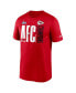 Фото #3 товара Men's Red Kansas City Chiefs 2022 AFC Champions Iconic T-shirt