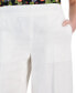 ფოტო #4 პროდუქტის Women's Linen-Blend Pull-On Wide-Leg Pants