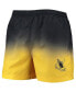 ფოტო #2 პროდუქტის Men's Black, Gold Pittsburgh Steelers Retro Dip-Dye Swim Shorts