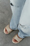 Фото #2 товара Плетеные сандалии с металлическим блеском ZARA