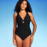Фото #2 товара Women's Ribbed Plunge Ring Detail One Piece Swimsuit - Shade & Shore
