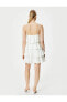 Фото #30 товара Katlı Bridal Mini Elbise Halter Yaka Taş Detaylı Astarlı