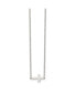 ფოტო #2 პროდუქტის Polished Sideways Cross on a 18 inch Cable Chain Necklace