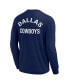 ფოტო #4 პროდუქტის Men's and Women's Navy Dallas Cowboys Super Soft Long Sleeve T-shirt