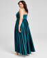 Фото #2 товара Trendy Plus Size Satin Sleeveless Gown
