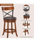 Фото #11 товара Set of 2 Bar Stools Swivel 25'' Dining Bar Chairs