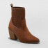 Women's Kinley Ankle Boots - Universal Thread Cognac 7.5
