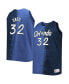 Фото #1 товара Men's Shaquille O'Neal Blue, Navy Orlando Magic Big and Tall Profile Tie-Dye Player Tank Top