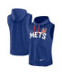 Фото #2 товара Men's Royal New York Mets Athletic Sleeveless Hooded T-shirt
