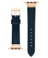 ფოტო #3 პროდუქტის Women's Navy Genuine Leather Band Compatible with 38/40/41mm Apple Watch