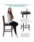 2-Pieces Bar Stools Counter Height Chairs w/ PU Leather Seat