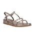 VANELi Nelina Stud Demi Metallic Wedge Womens Silver Casual Sandals NELINA-3126