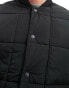 Jack & Jones Premium hybrid puffer jersey jacket in black