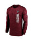 ფოტო #3 პროდუქტის Men's Red Atlanta Falcons 2024 Sideline Velocity Performance Long Sleeve T-Shirt