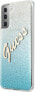 Guess Etui Guess GUHCS21MPCUGLSBL Samsung Galaxy S21+ Plus niebieski/blue hardcase Glitter Gradient Script