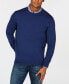 Фото #1 товара Men's Solid Crew Neck Merino Wool Blend Sweater, Created for Macy's