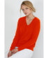 ფოტო #2 პროდუქტის Women's 100% Pure Cashmere Long Sleeve Pullover V Neck Sweater (8160, Lime, Large )