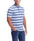 Фото #2 товара Men's Short Sleeve Striped Sueded Jersey