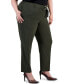 ფოტო #3 პროდუქტის Plus Size Bi-Stretch Tie-Waist Ankle Pants, Created for Macy's