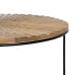 Side table 53 x 53 x 42 cm Natural Black Metal Wood