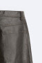 Washed leather effect trousers