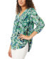 Women's Abstract-Print 3/4-Sleeve Tunic Top