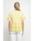 ფოტო #5 პროდუქტის Women's Knit Eyelet Mixed T-Shirts