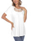 Фото #2 товара Women's Crisscross Cutout Short Sleeve Top