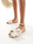 Фото #1 товара ASOS DESIGN Jem bow espadrille mule sandals in natural