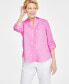 Фото #4 товара Women's 100% Linen Shirt, Created for Macy's